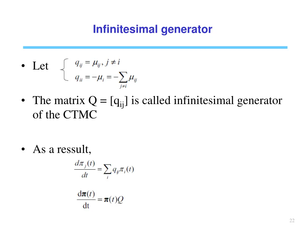 infinitesimal generator