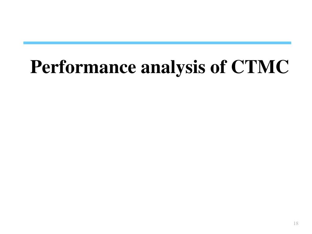 performance analysis of ctmc