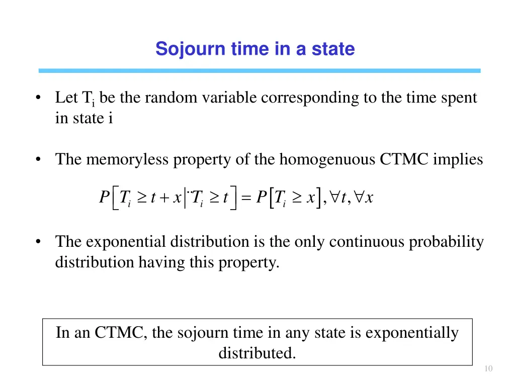 sojourn time in a state