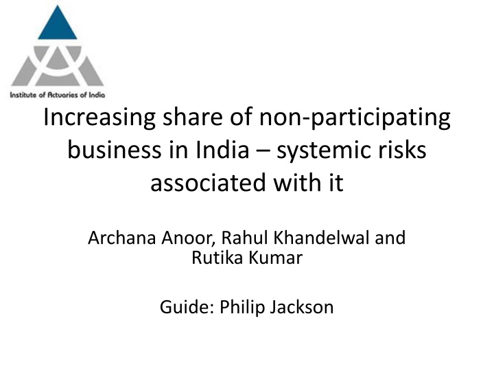 increasing share of non participating business