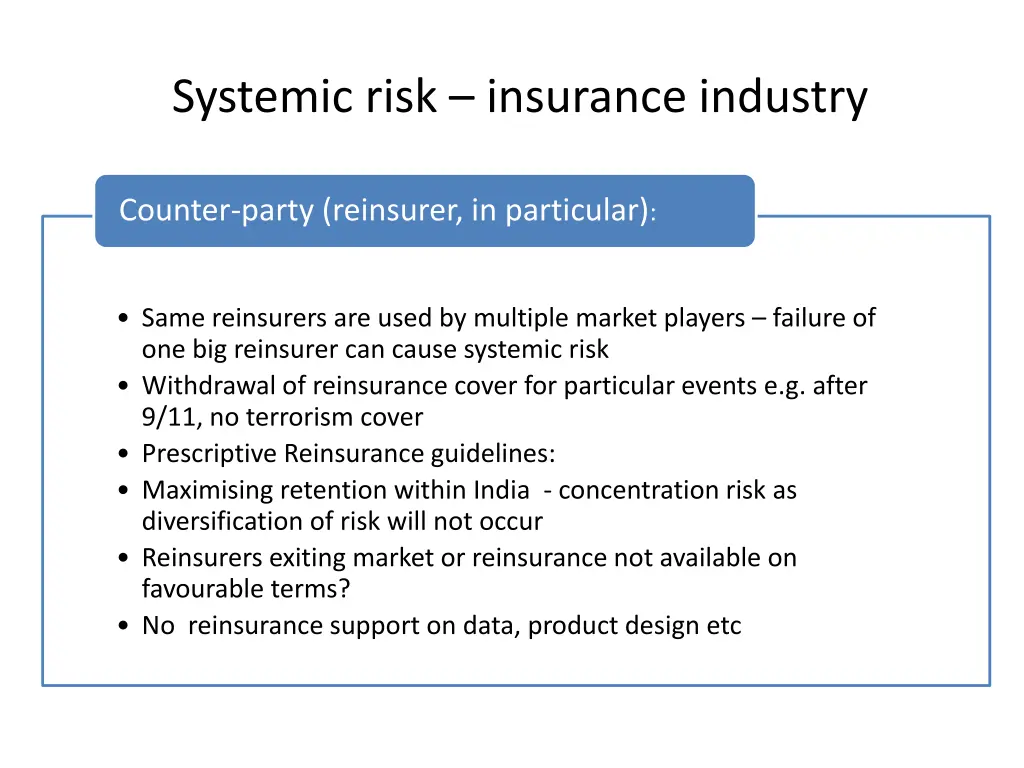 systemic risk insurance industry 5