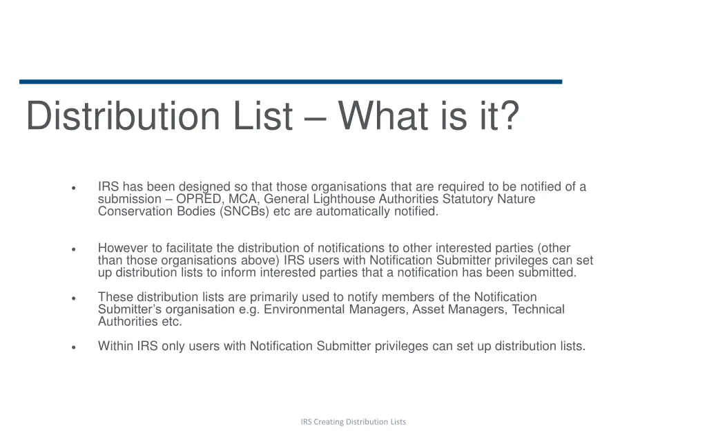 distribution list what is it