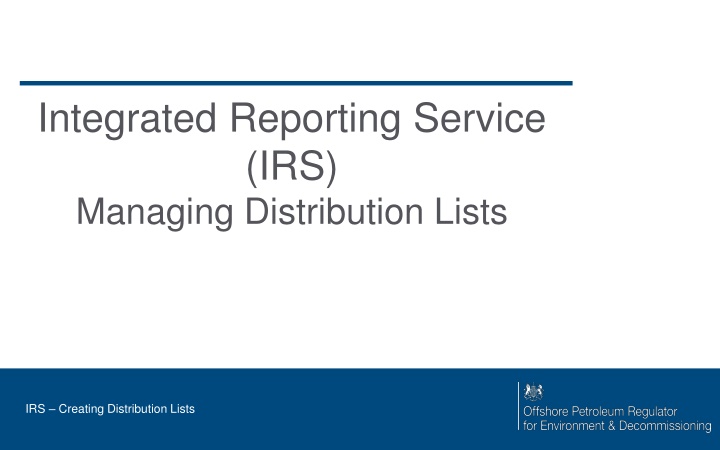 integrated reporting service irs managing