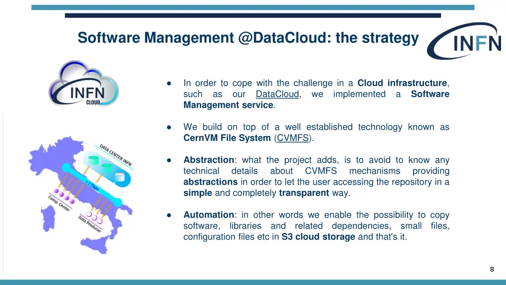 software management @datacloud the strategy