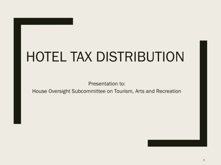 hotel tax distribution