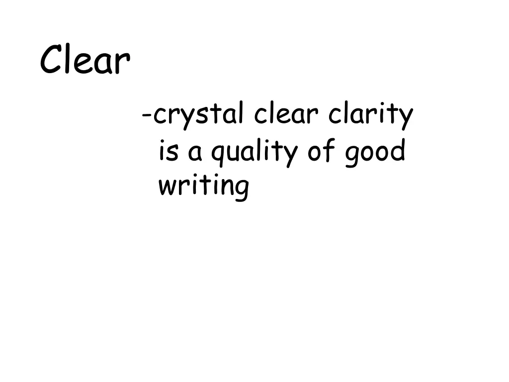 clear