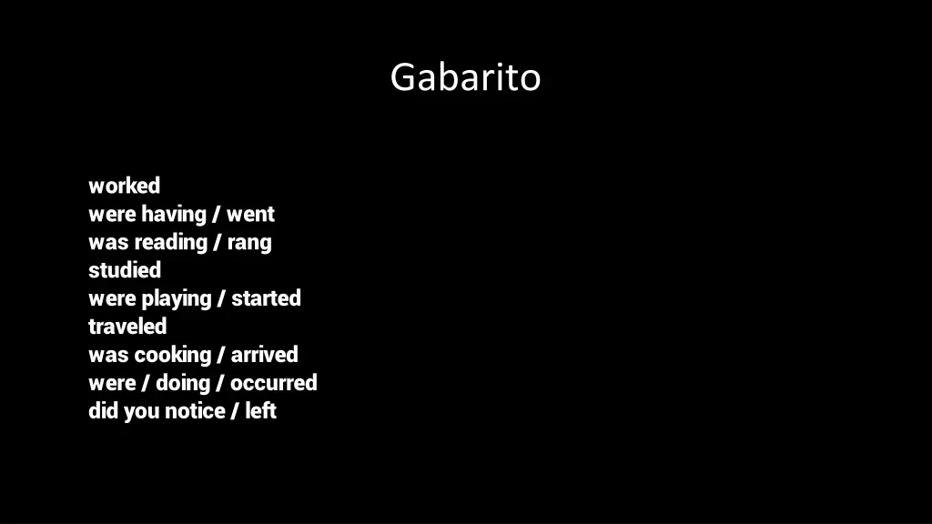 gabarito