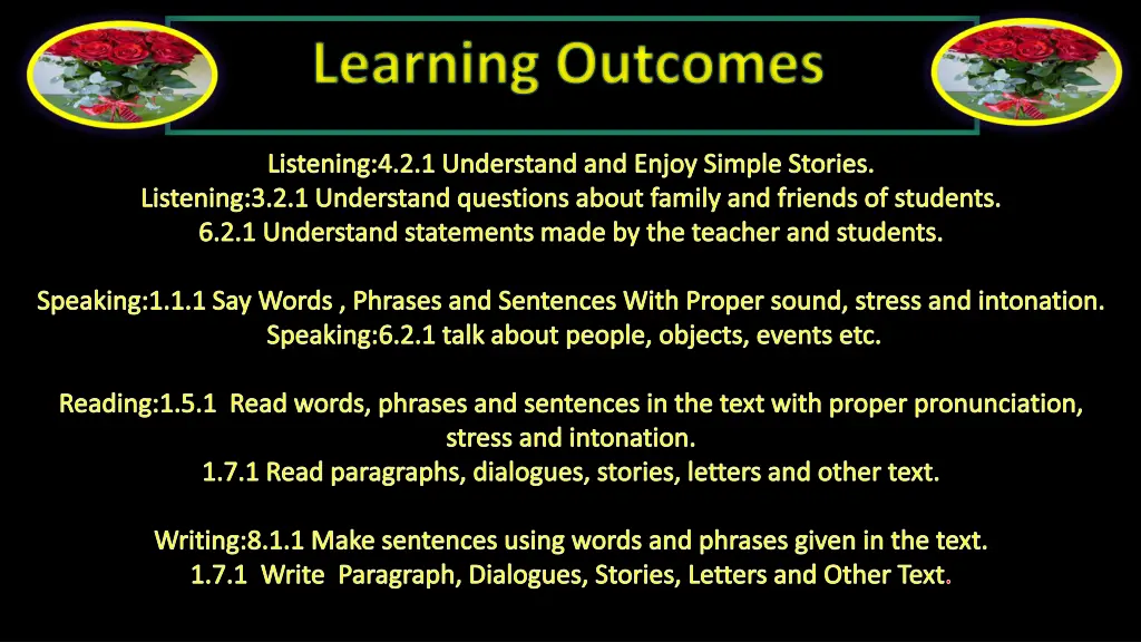 learning outcomes