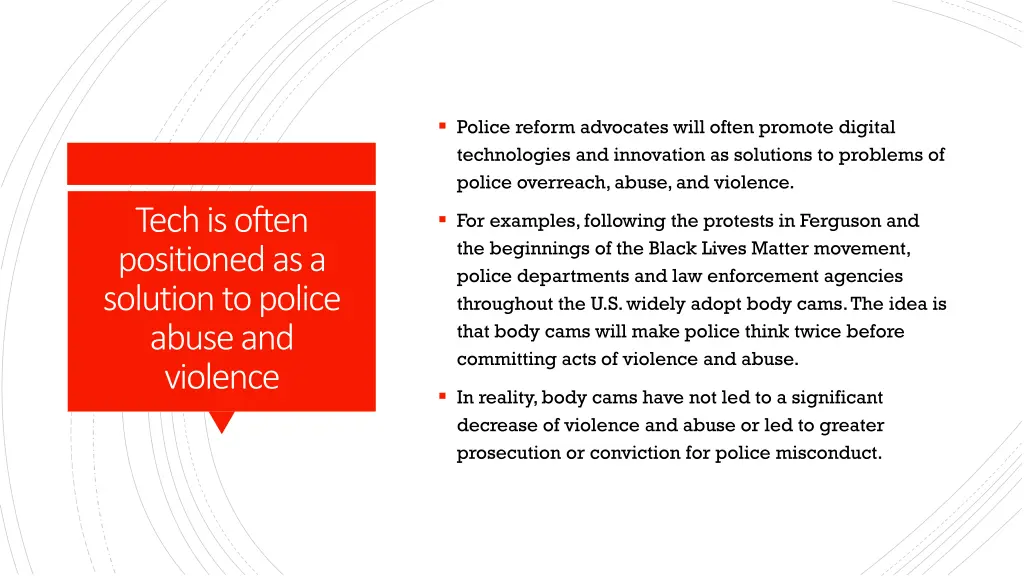 police reform advocates will often promote