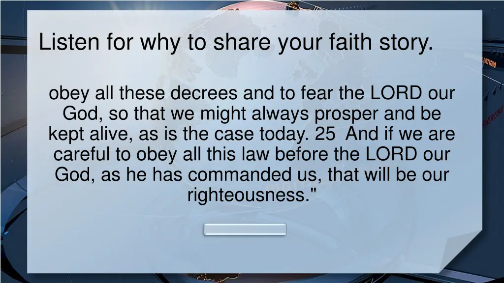 listen for why to share your faith story 2