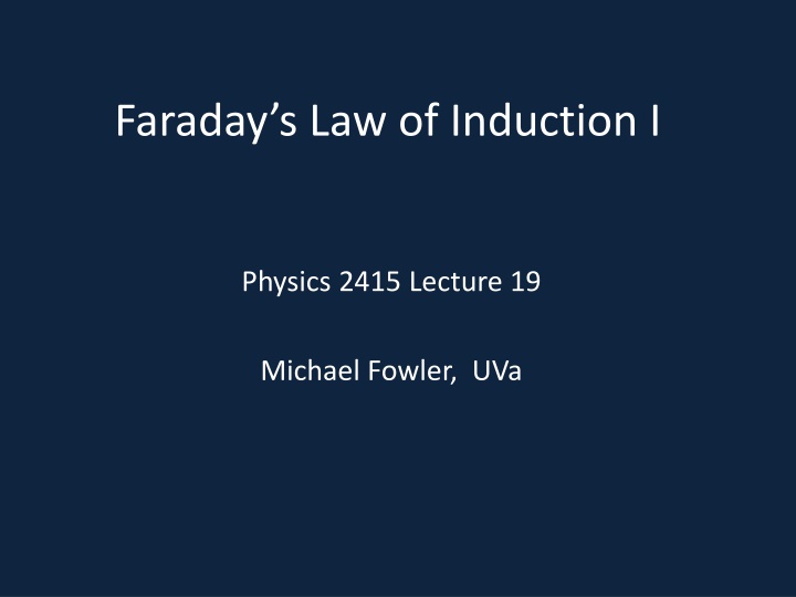 faraday s law of induction i