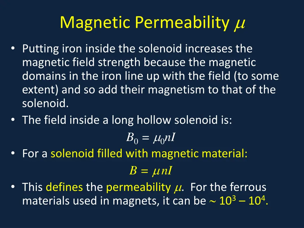 magnetic permeability