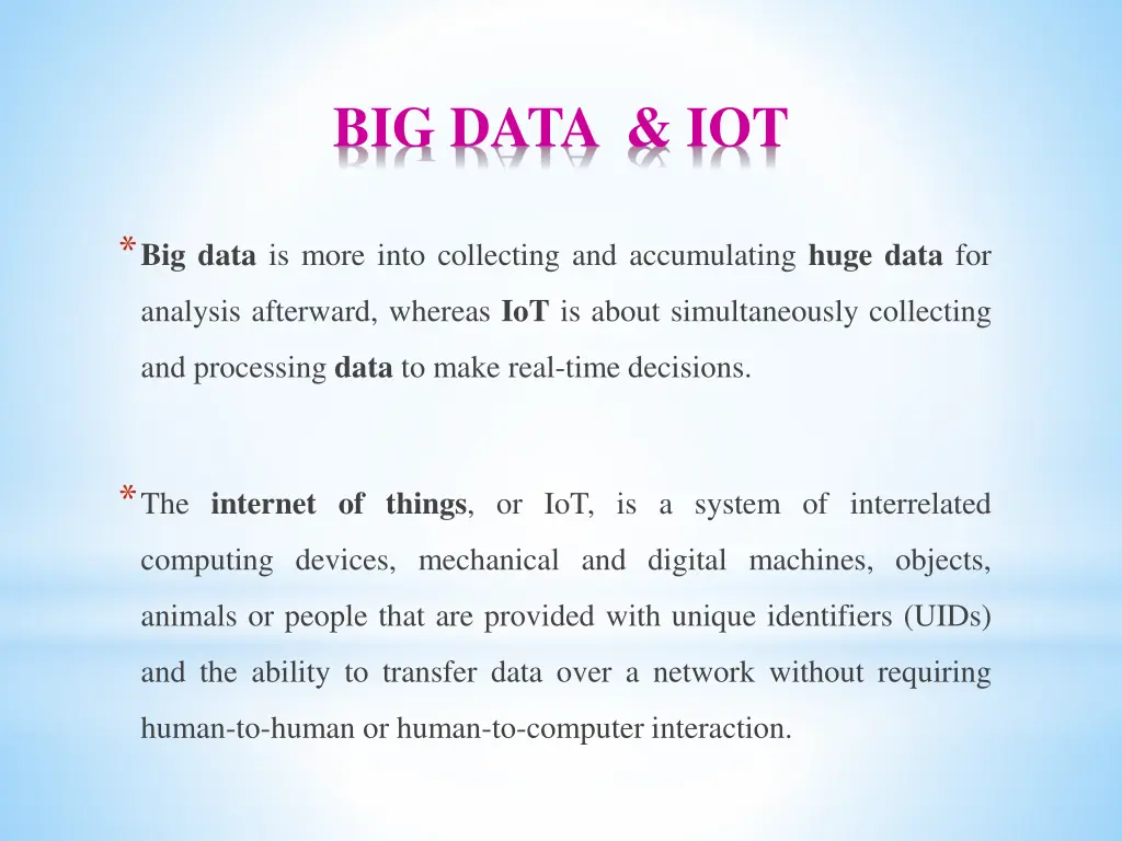 big data iot