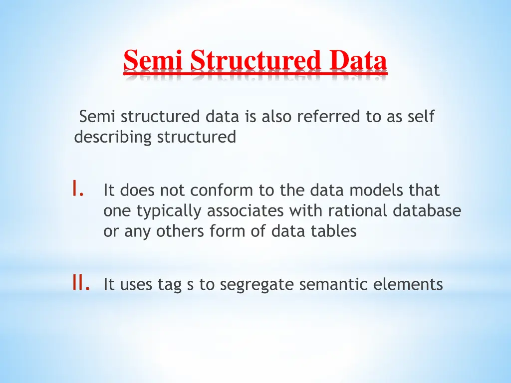 semi structured data