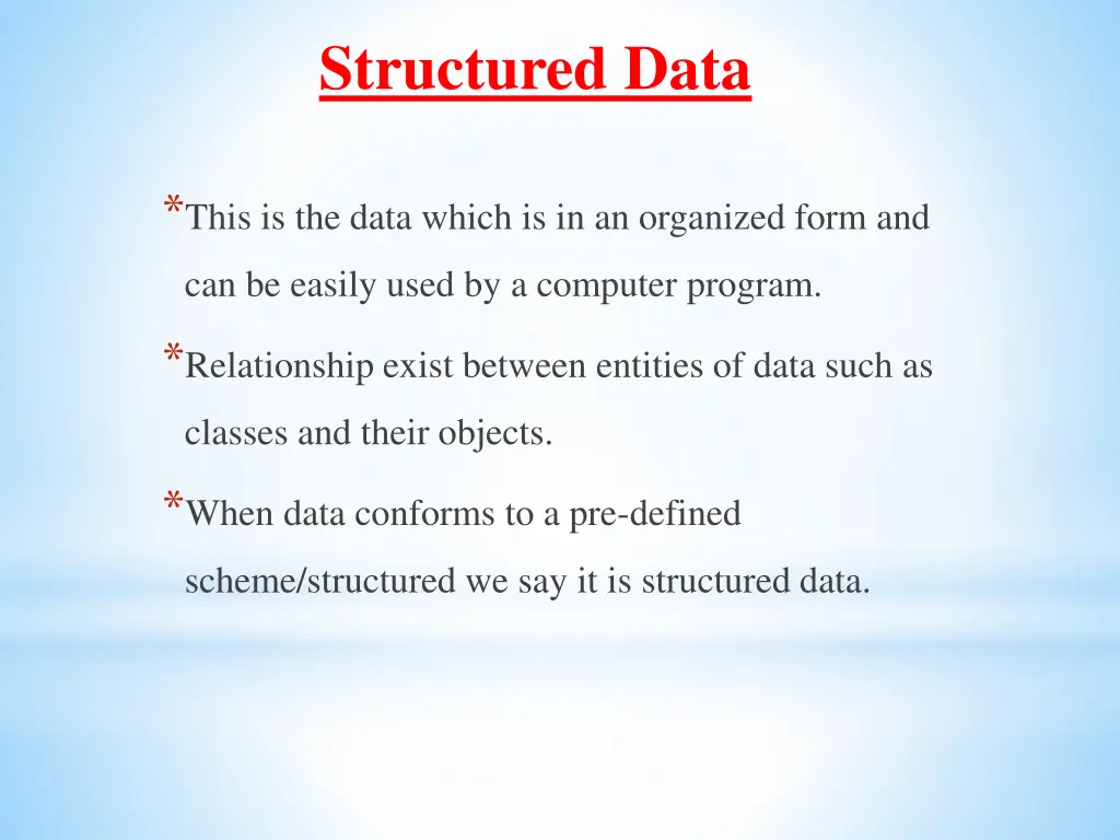 structured data