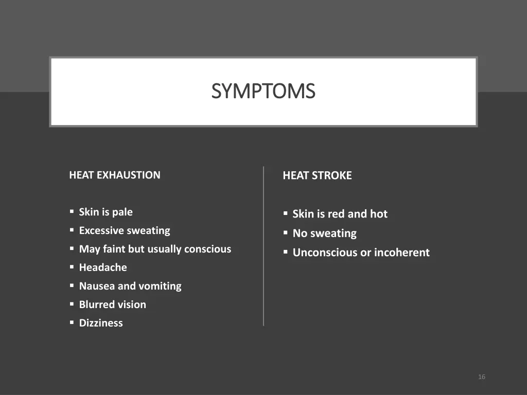 symptoms symptoms