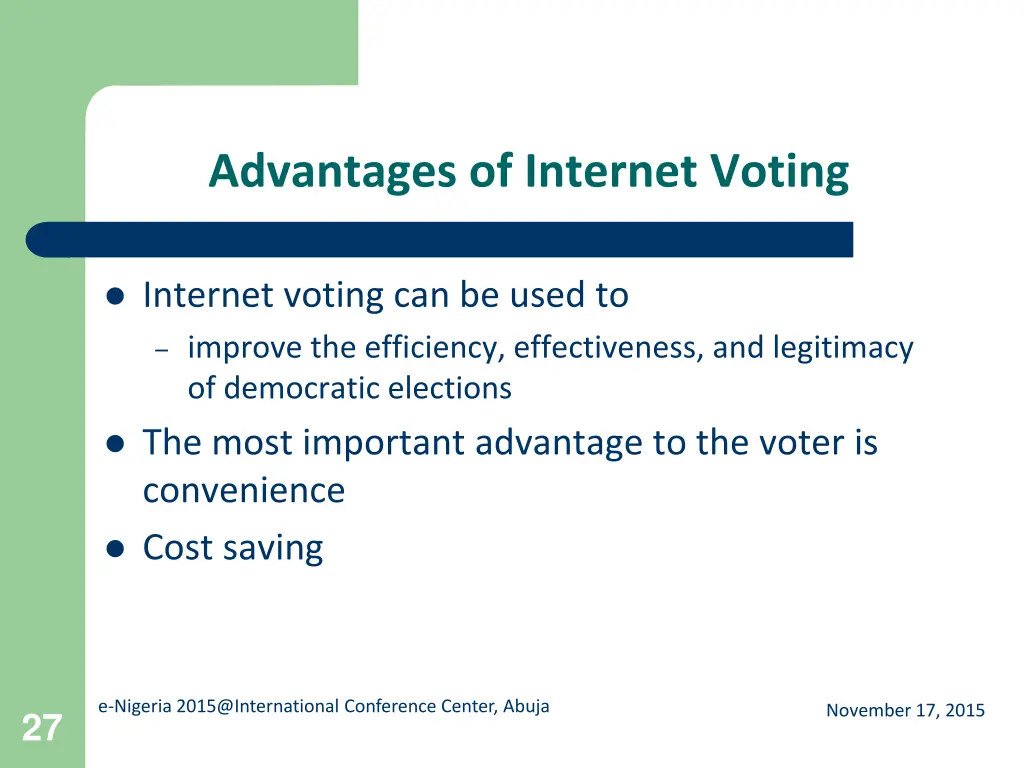 advantages of internet voting