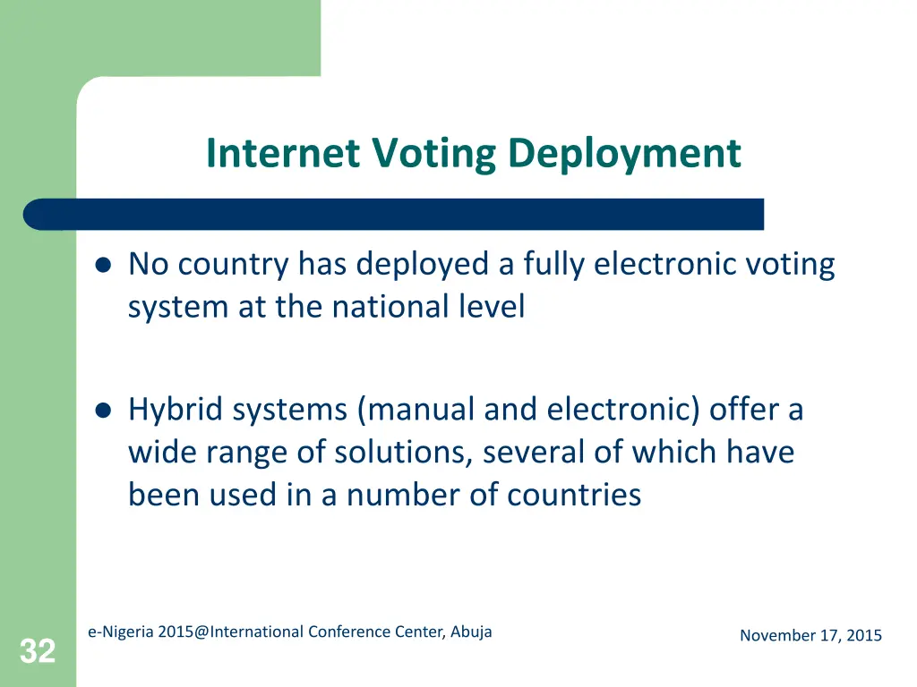 internet voting deployment