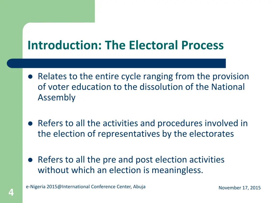 introduction the electoral process