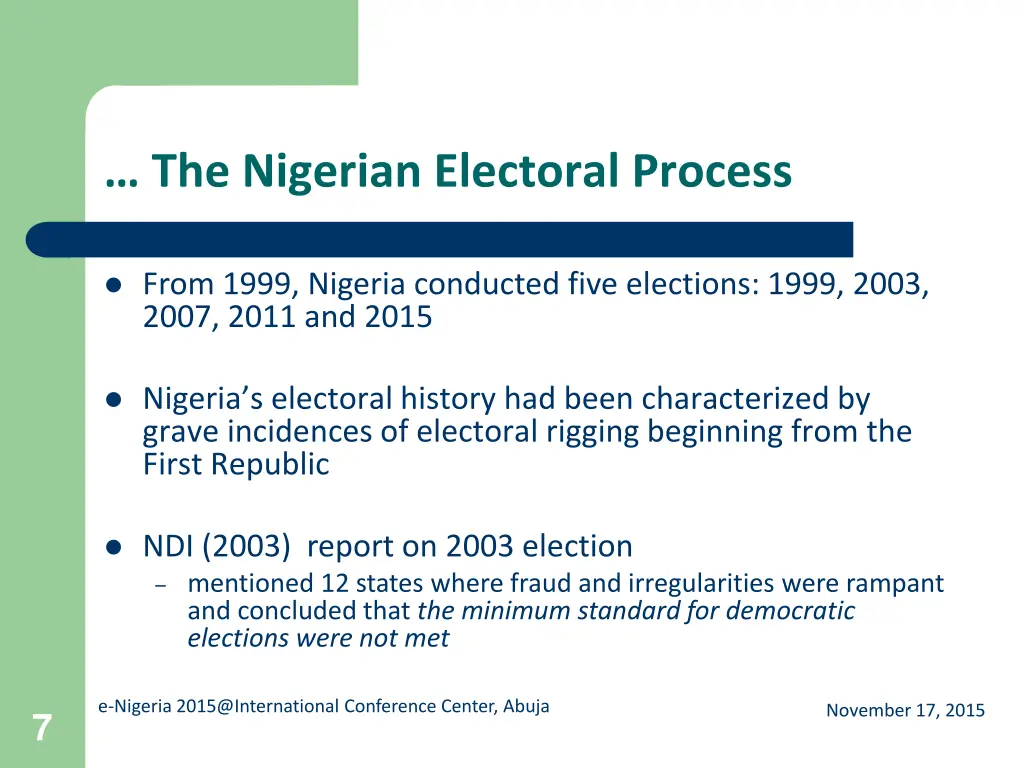 the nigerian electoral process 1