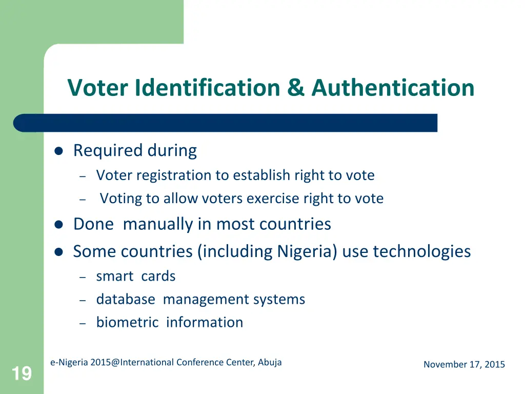 voter identification authentication