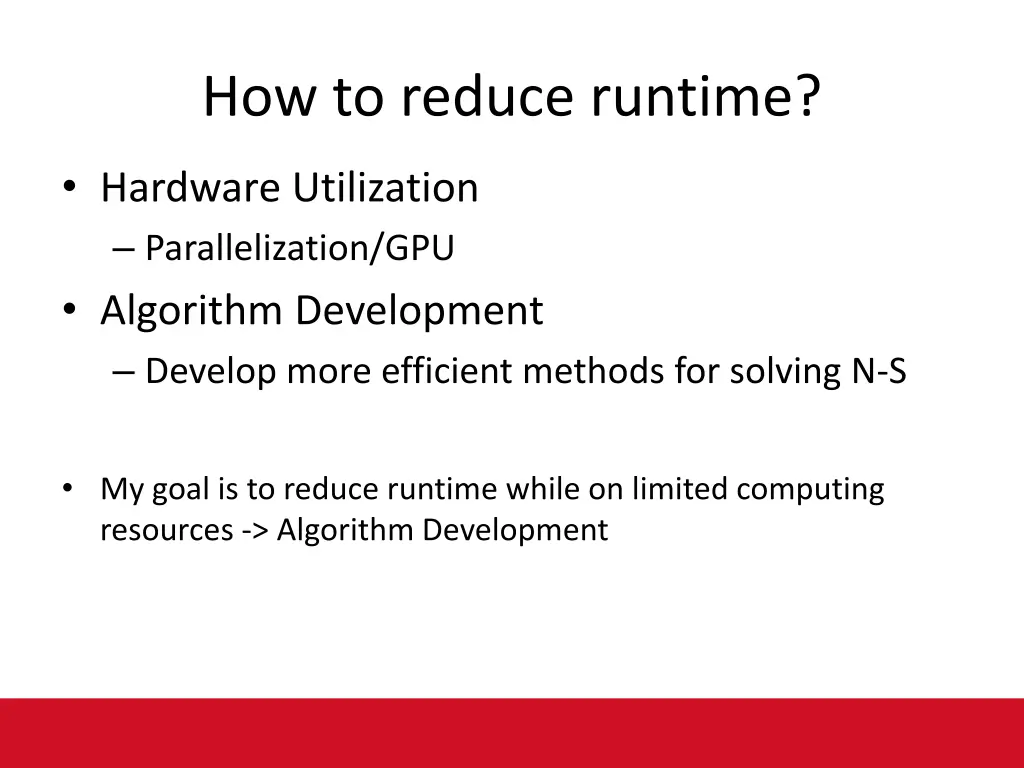 how to reduce runtime