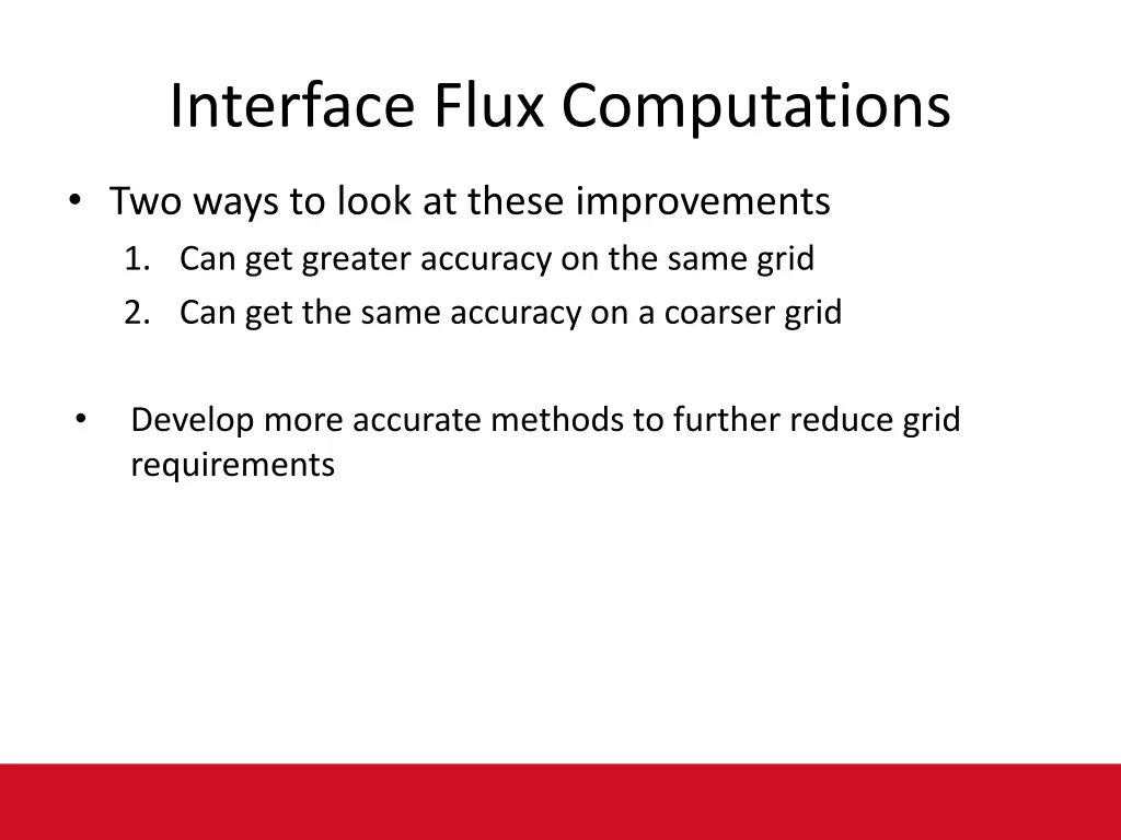 interface flux computations 2