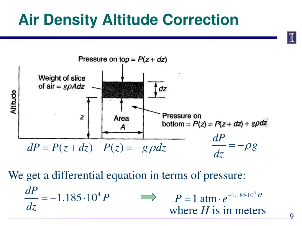 air density altitude correction