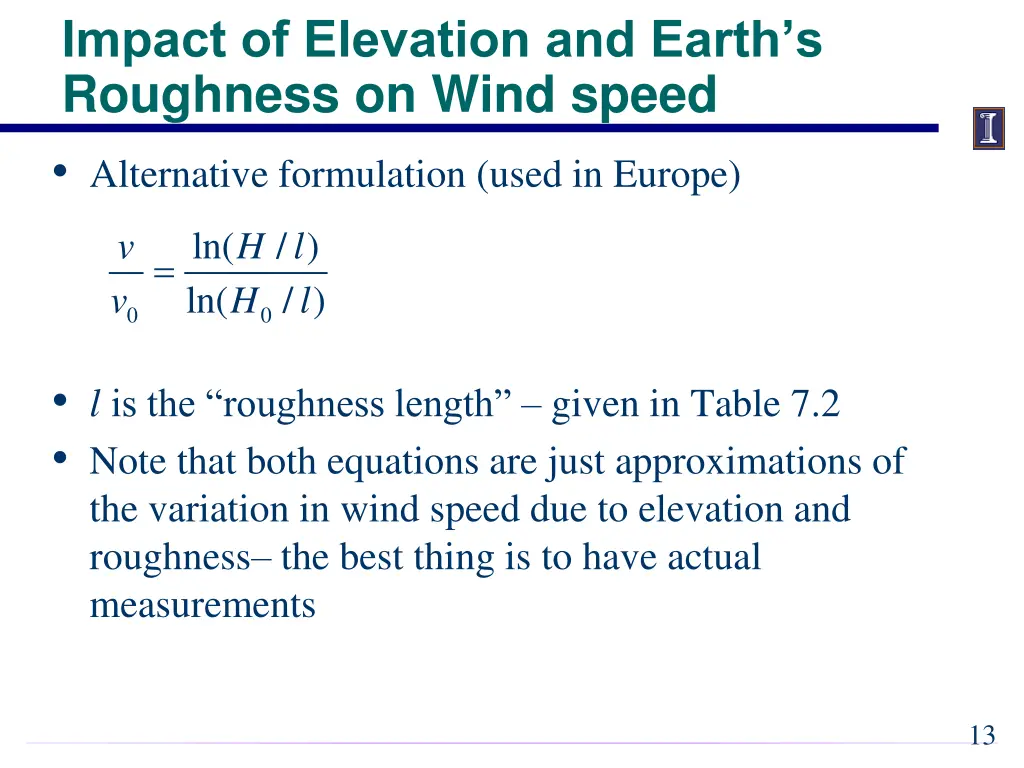 impact of elevation and earth s roughness on wind