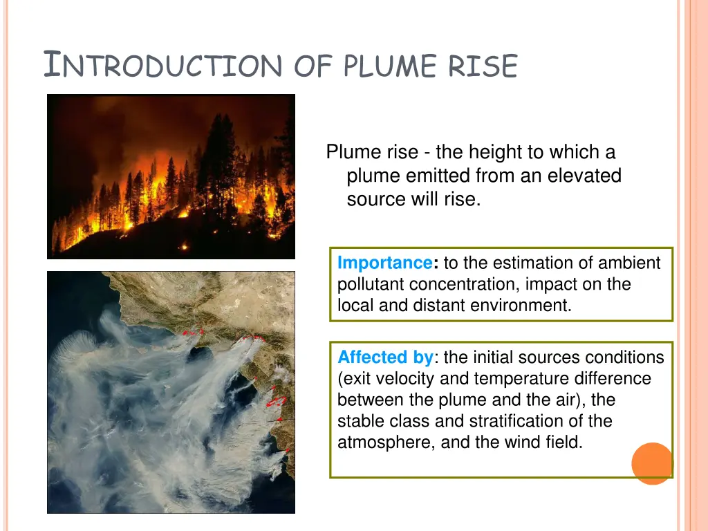 i ntroduction of plume rise