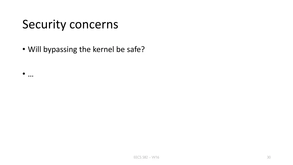 security concerns