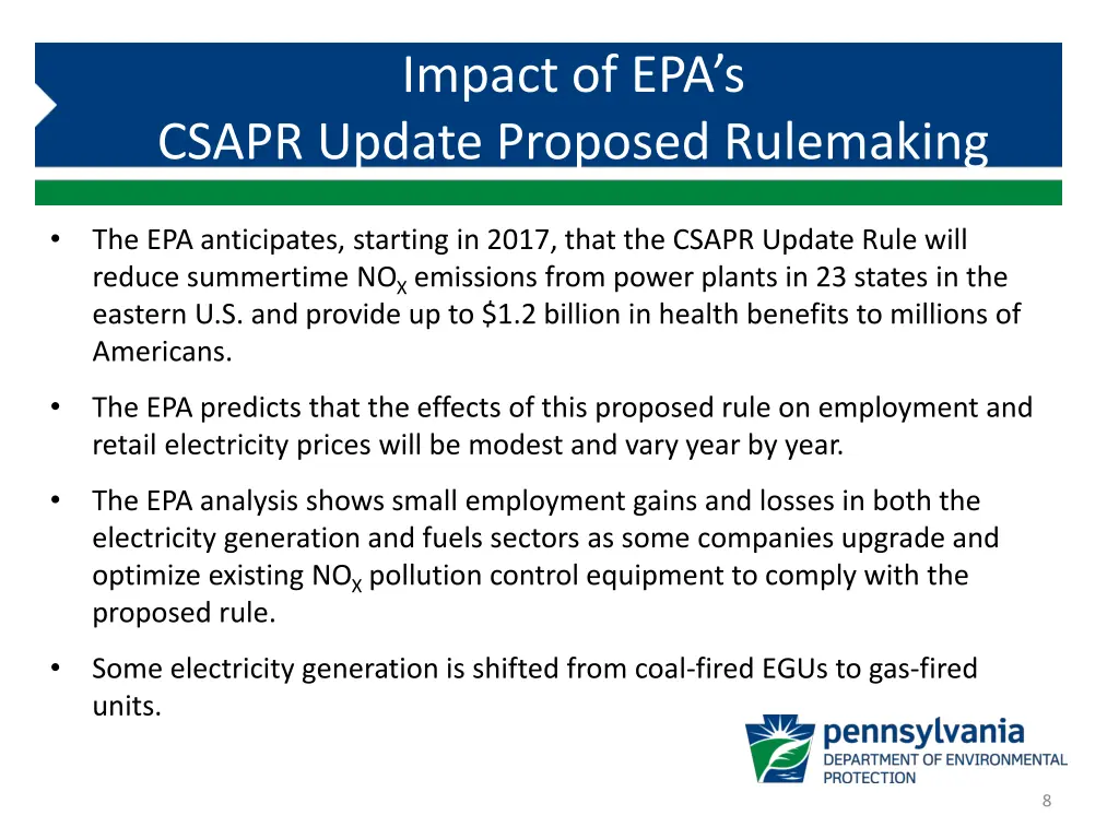 impact of epa s