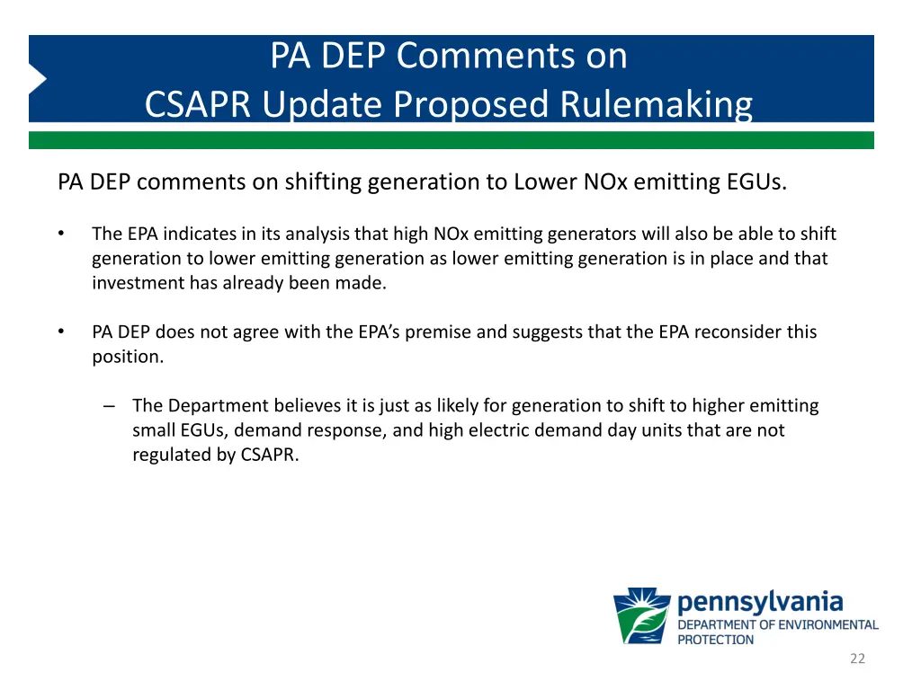 pa dep comments on csapr update proposed 6