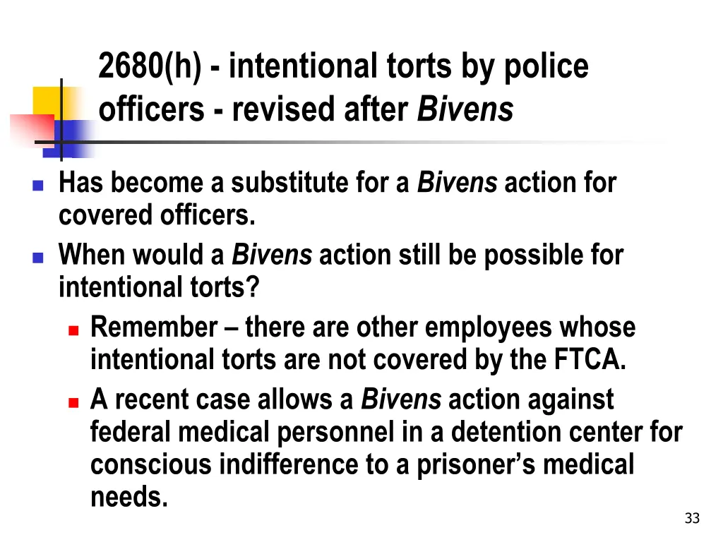 2680 h intentional torts by police officers