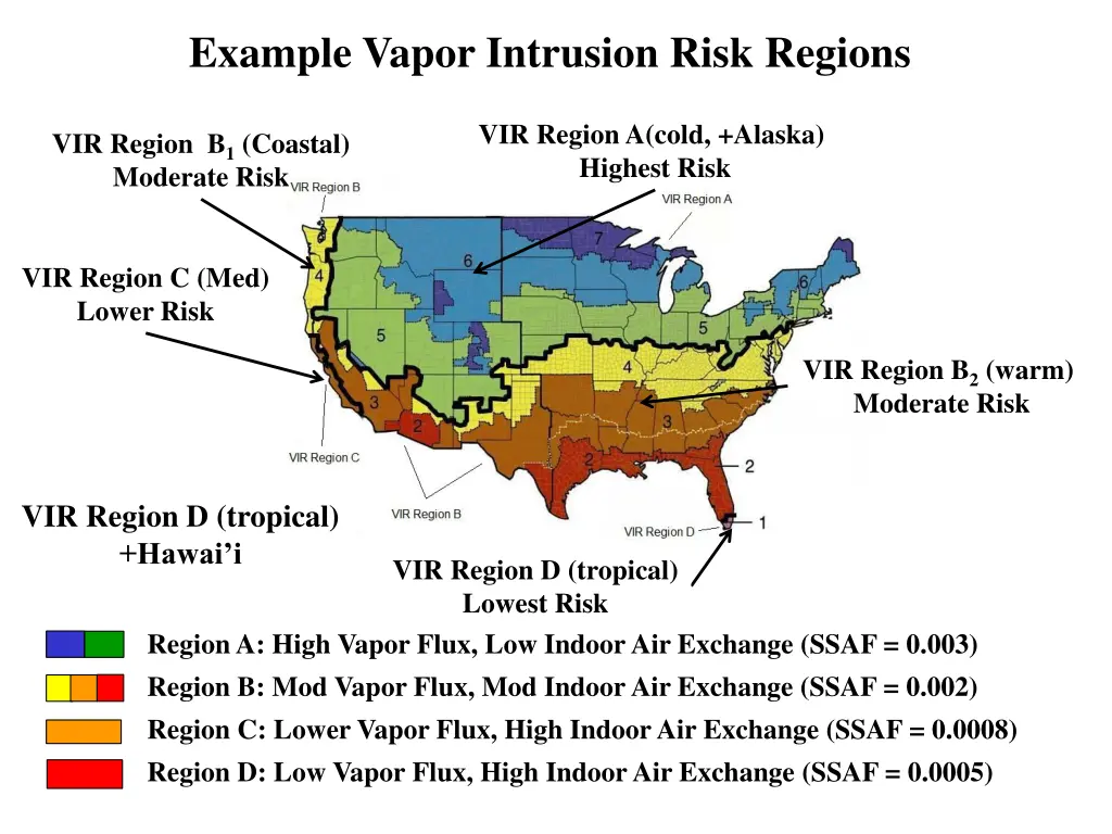 example vapor intrusion risk regions