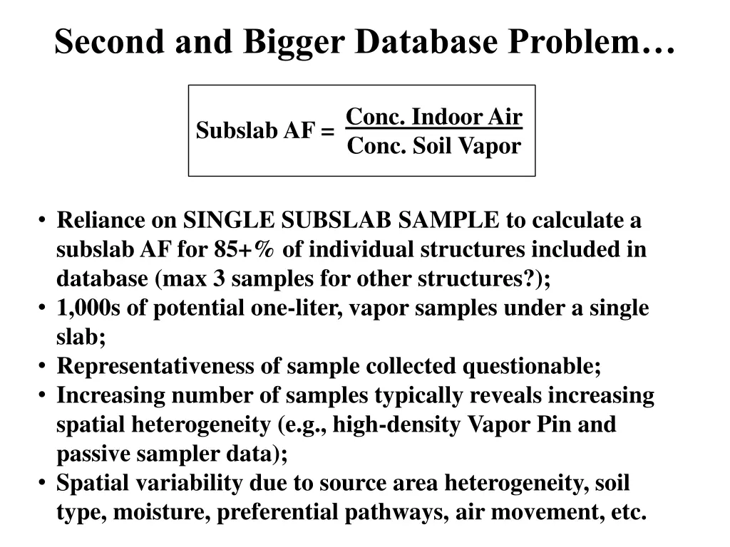 second and bigger database problem