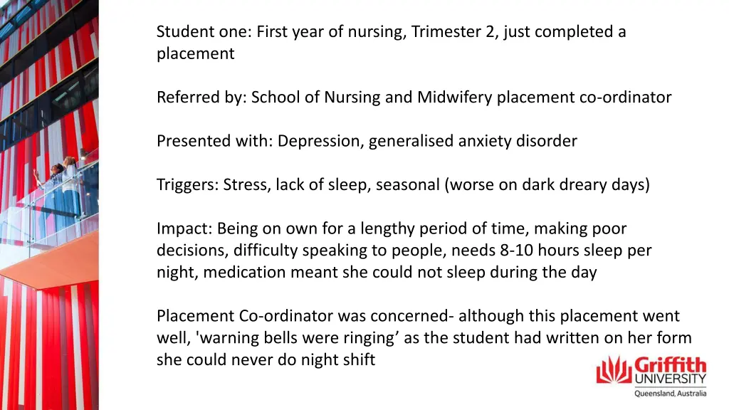 student one first year of nursing trimester