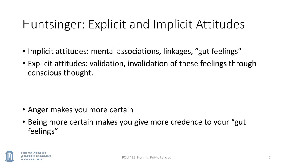 huntsinger explicit and implicit attitudes