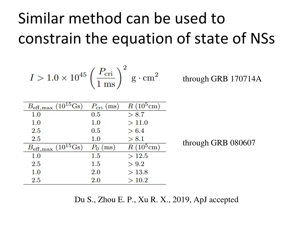 similar method can be used to constrain