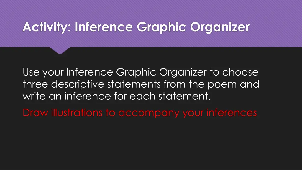 activity inference graphic organizer