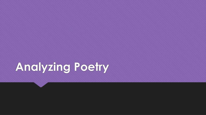 analyzing poetry