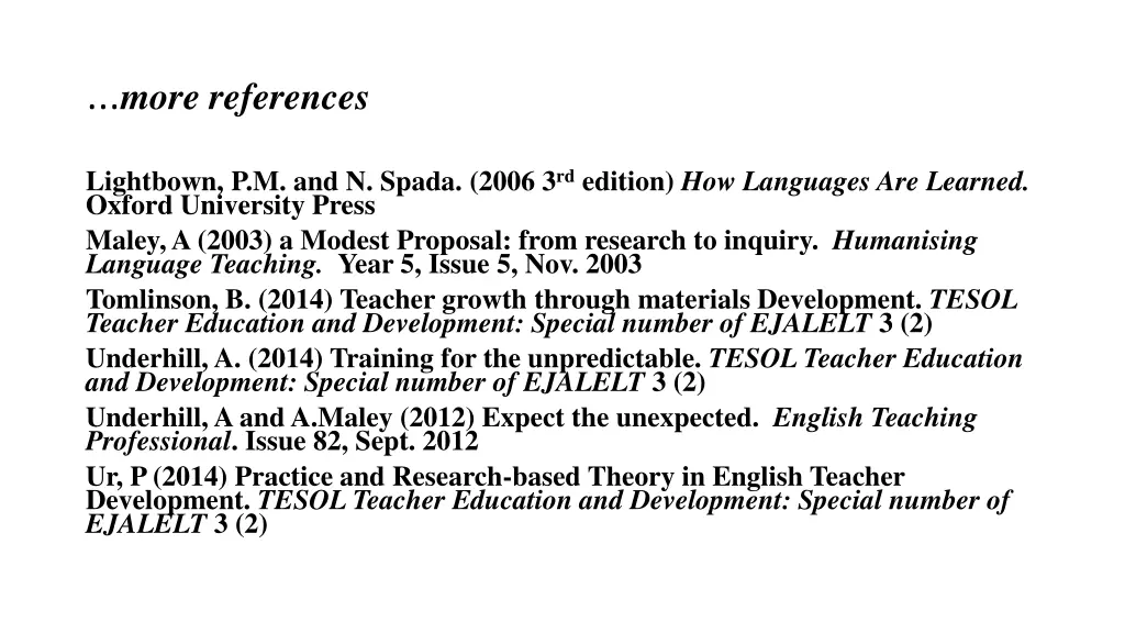 more references