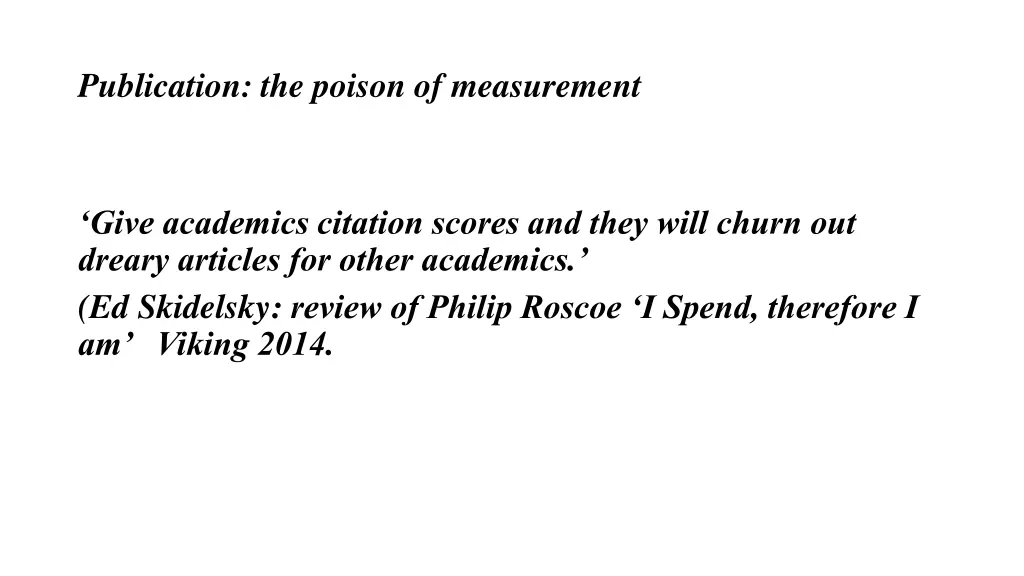 publication the poison of measurement