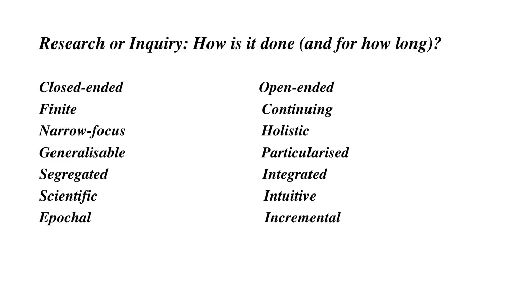 research or inquiry how is it done
