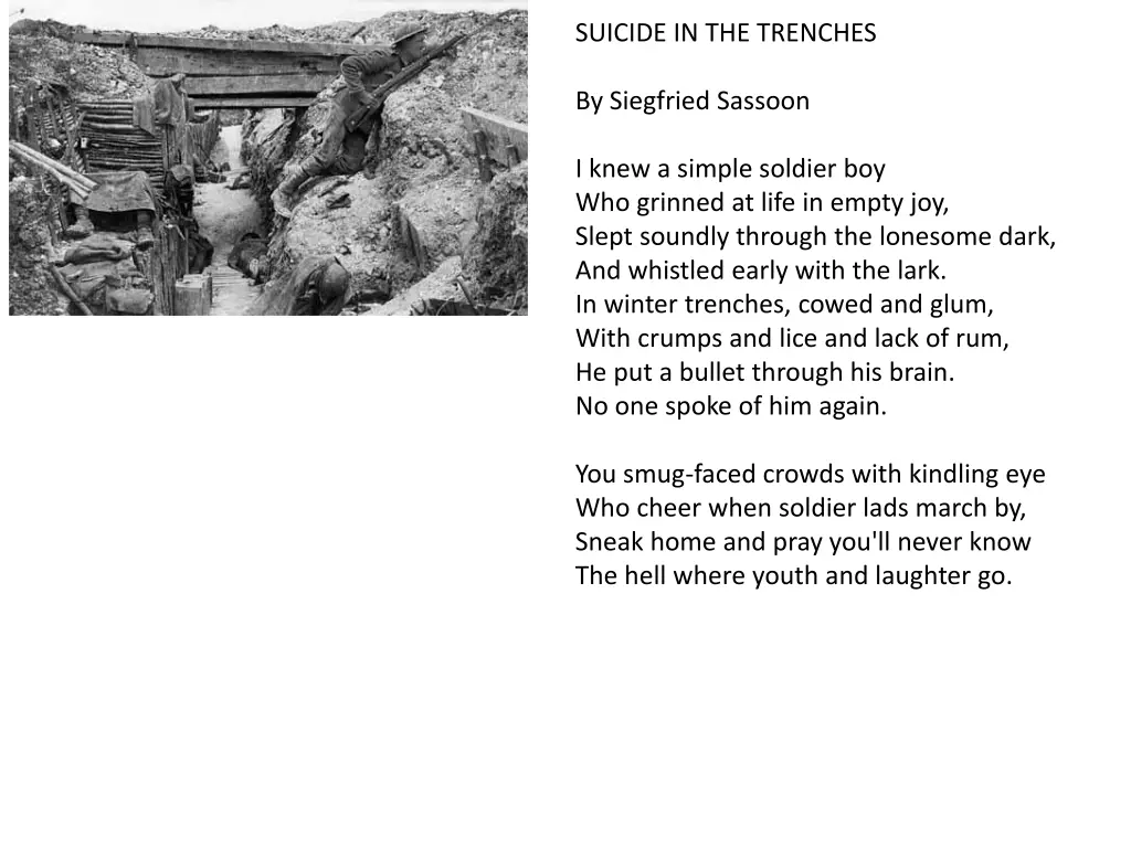 suicide in the trenches