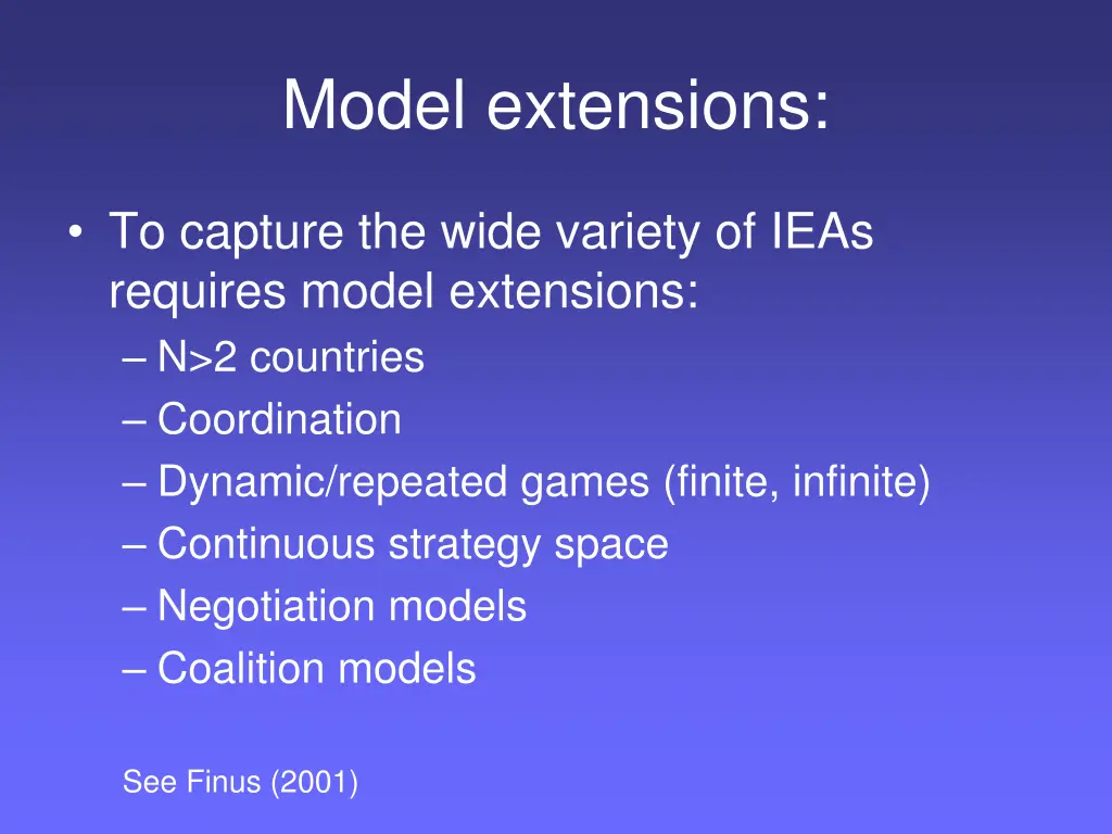 model extensions