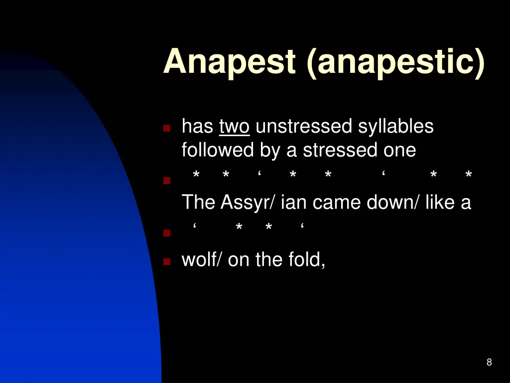 anapest anapestic