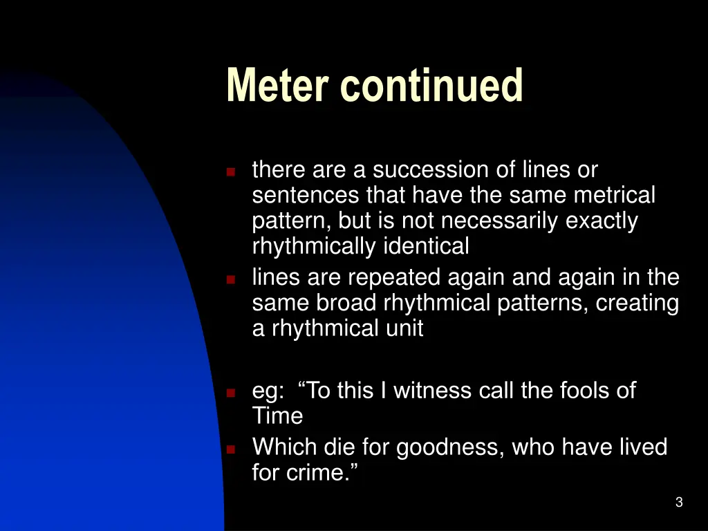 meter continued