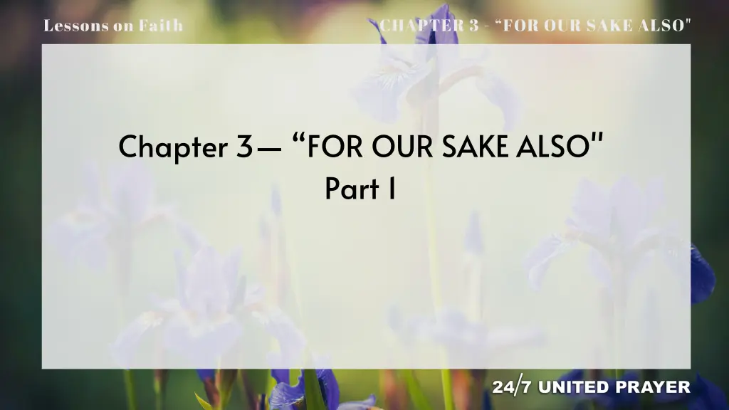 chapter 3 for our sake also 1