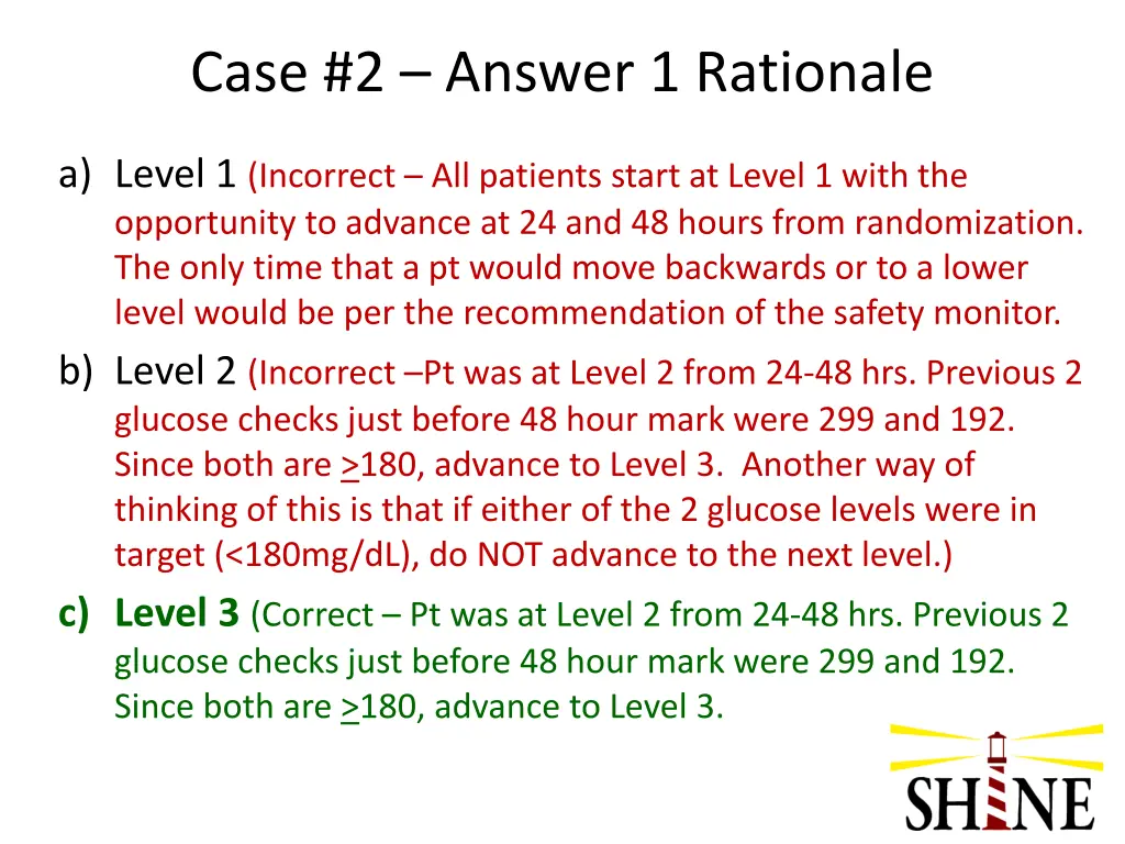 case 2 answer 1 rationale